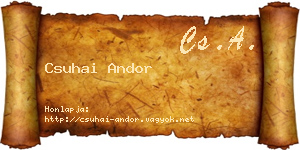 Csuhai Andor névjegykártya